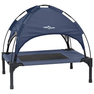vidaXL Suņu gulta Tums zils 62 x 48 x 61 cm Tērauds