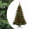vidaXL Mākslīgā Ziemassvētku egle ar bumbiņu 120 cm 150 LED