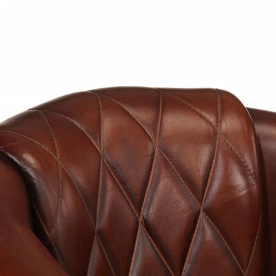 vidaXL atpūtas krēsls, brūns, dabīgā āda