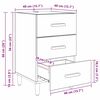 vidaXL Nakts skapītis Melns ozolkoks 40 x 40 x 66 cm Inženierijas koks