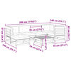 vidaXL 7-daļīgs dārza dīvānu komplekts ar matračiem, priedes koks