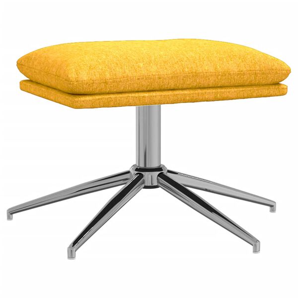 vidaXL kājsoliņ&scaron;, 60x60x35 cm, sinepju dzeltens audums