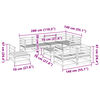 vidaXL 9-daļīgs dārza dīvānu komplekts, vaska brūnas priedes masīvkoks