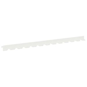 vidaXL Zāliena Apmale 10 gab. 102 x 4 x 4 cm Tērauds Balts