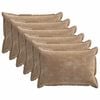 vidaXL Spilvenu pārvalks 6 pcs HOUTEN Brūna 50 x 80 cm &Scaron;enila audums