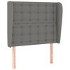 vidaXL galvgalis ar malām, 83x23x118/128 cm, tum&scaron;i pelēks audums