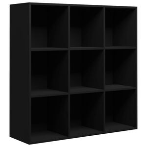 vidaXL grāmatu plaukts, melns, 98x29x97,5 cm, inženierijas koks