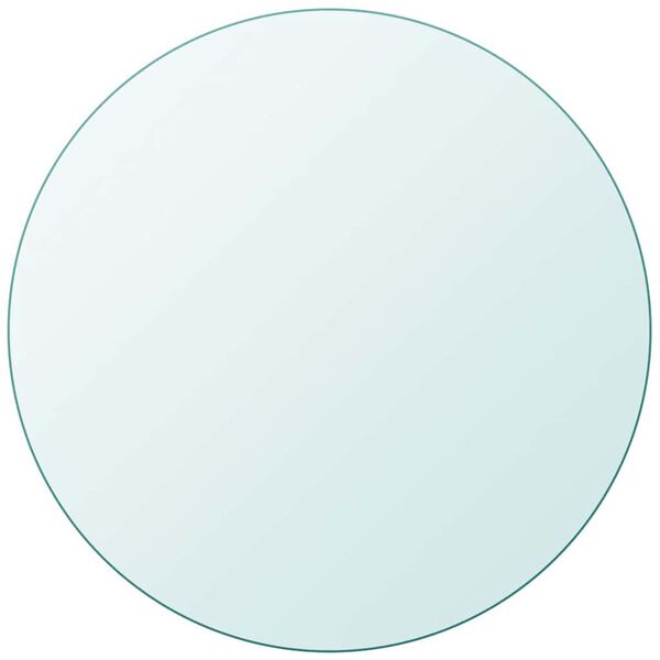 vidaXL galda virsma, 500 mm, apaļa, rūdīts stikls