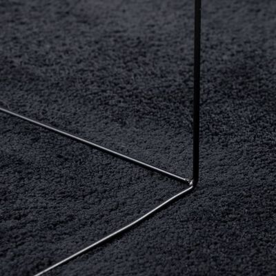 vidaXL paklājs OVIEDO, īsa spalva, melns, 160x160 cm