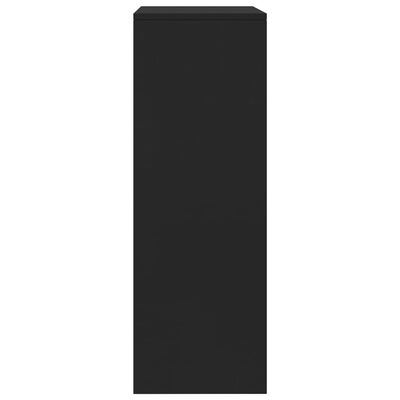 vidaXL kumode ar 6 atvilktnēm, melna, 50x34x96 cm, kokskaidu plāksne
