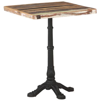 vidaXL bistro galds, 60x60x76 cm, pārstrādāts masīvkoks