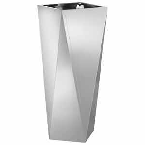 vidaXL Puķu kaste Sudraba 30 x 30 x 75 cm Cinkots tērauds