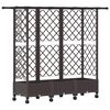 vidaXL Pacelta gulta ar treliem un jumtu Brūna 164 x 40 x 127 cm PP