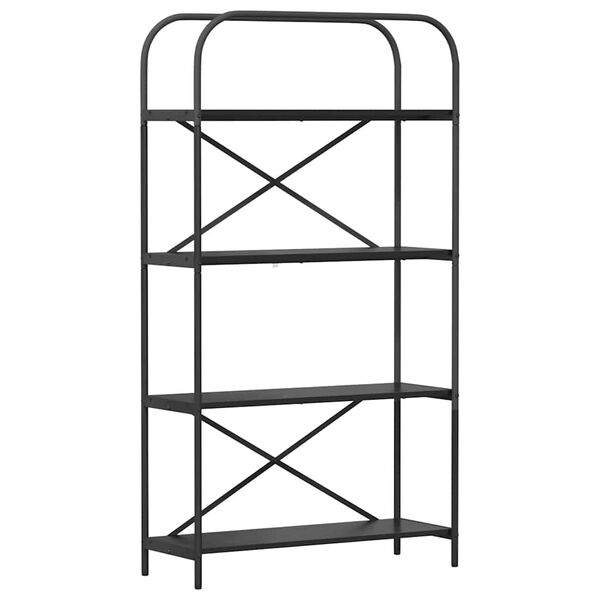 vidaXL Grāmatu plaukts Melns ozolkoks 80 x 30 x 146 cm