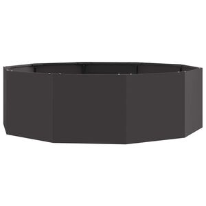vidaXL Puķu kaste Melna 120 x 120 x 35 cm Tērauds