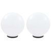 vidaXL LED lampas, 2 gab., sfēriskas, 40 cm, PMMA