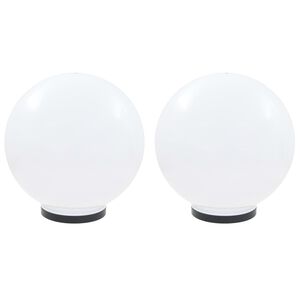 vidaXL LED lampas, 2 gab., sfēriskas, 40 cm, PMMA