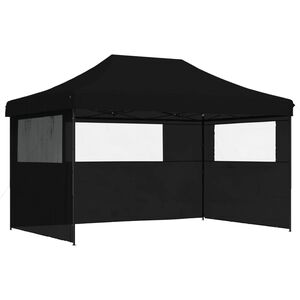vidaXL Balles telts 440 x 292 x 315 cm Melns ar melno rāmīti