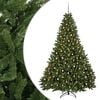 vidaXL Mākslīgā Ziemassvētku eglīte, gai&scaron;i zaļa, ar bumbiņu 270 cm