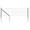 vidaXL Eiro žogs ar asām adatām 25 x 0,8 m PVC pārklāts tērauds Zaļa