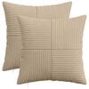 vidaXL Spilvenu pārvalks 2 pcs ALMELO Pelēkbrūna 40 x 40 cm kordurojs