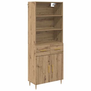 vidaXL Augstais skapītis Artisānā ozols 69,5 x 34 x 180 cm