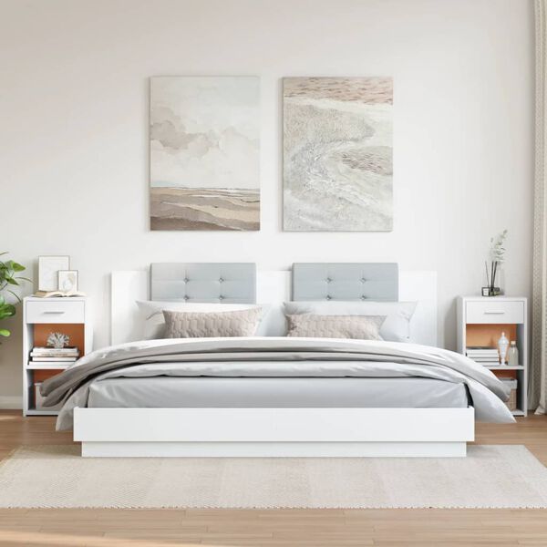 vidaXL naktsgaldiņi, 2 gab., balti, 35x34x65 cm, inženierijas koks