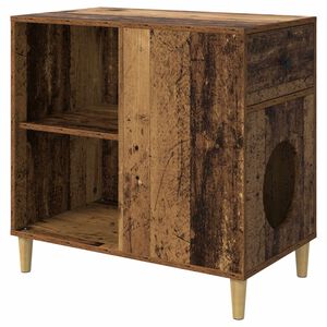 vidaXL Kaķu māja Vecs koks 72 x 42.5 x 70 cm Inženierijas koks