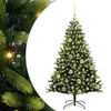 vidaXL Mākslīgā izliektā Ziemassvētku egle ar 150 LED gaismām Zaļa