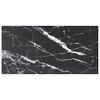 vidaXL galda virsma, melna, 100x50 cm, 6 mm, stikls ar marmora dizainu