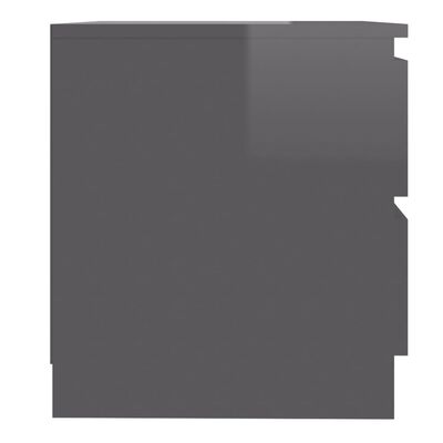 vidaXL naktsskapīši, 2 gab., pelēki, 50x39x43,5 cm, skaidu plāksne