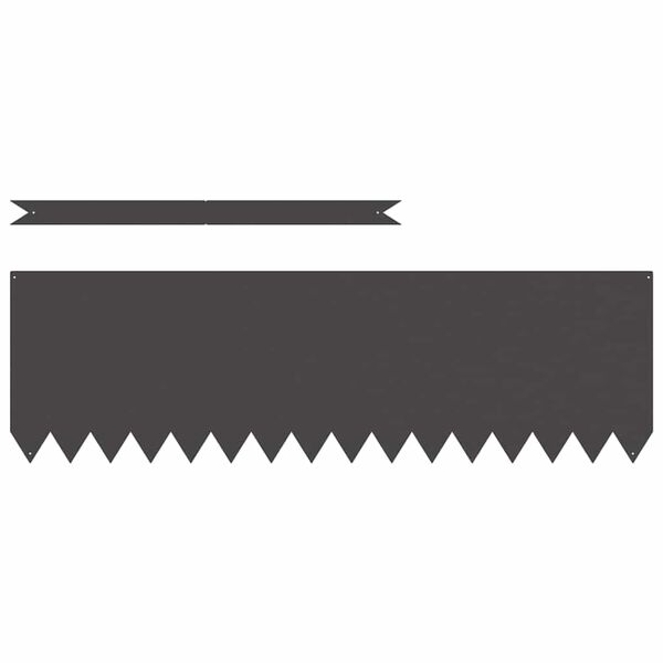 vidaXL Zāliena Apmale 10 pcs Melna 100 x 0.05 x 20 cm