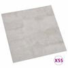 vidaXL Grīdas dēļi 55 pcs Gai&scaron;i pelēks 5,11 m&sup2; PVC