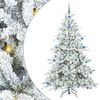 vidaXL Mākslīgā Saliekamā Ziemassvētku Egle su 300 LED Balts 210 cm