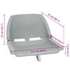 vidaXL 4-daļīgs salokāms laivas sēdeklis, pelēks