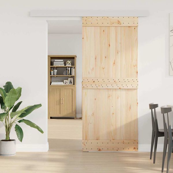 vidaXL bīdāmo durvju sistēma, 183 cm, alumīnija sakausējuma, sudraba