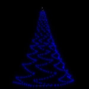 vidaXL sienas dekorācija ar metāla āķi, 260 zilas LED, 3 m