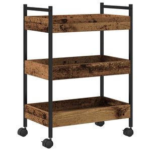 vidaXL Virtuves ratiņ&scaron; Vecs koks 50 x 30 x 70 cm Inženierijas koks