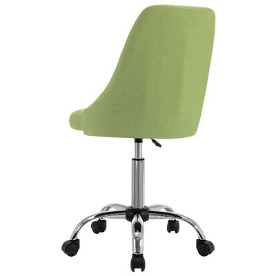 vidaXL grozāmi biroja krēsli, 2 gab., zaļš audums
