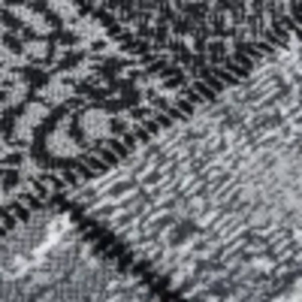 vidaXL paklāja celiņ&scaron;, BCF, pelēks bloku raksts, 80x450 cm