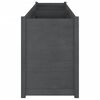 vidaXL dārza puķu kaste, pelēka, 200x50x70 cm, priedes masīvkoks