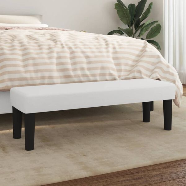 vidaXL sols, balts, 100x30x30 cm, mākslīgā āda