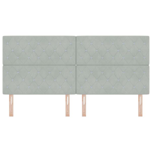 vidaXL Galvgalis ar galvas klāju Gai&scaron;i pelēks 200 cm Mākslīgā āda