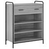 vidaXL Apavu skapis 76 x 36,5 x 93 cm Inženierijas koks Pelēks Sonoma
