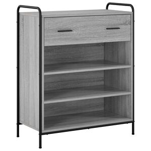 vidaXL Apavu skapis 76 x 36,5 x 93 cm Inženierijas koks Pelēks Sonoma