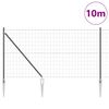 vidaXL Žogs ar stabu Pelēka 1,2 x 10 m Tērauds un PVC