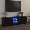 vidaXL TV skapītis ar LED lampiņām, 120x30x36 cm, melns