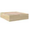 vidaXL gultas rāmis, ozolkoka krāsā, 200x200 cm, inženierijas koks
