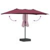 vidaXL Dārza parasols Bordo sarkans 385 x 209 x 244 cm Poliesters