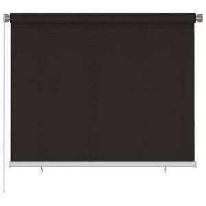 vidaXL āra rullo žalūzijas, 185 (platums) x 140 (augstums) cm, brūnas, HDPE